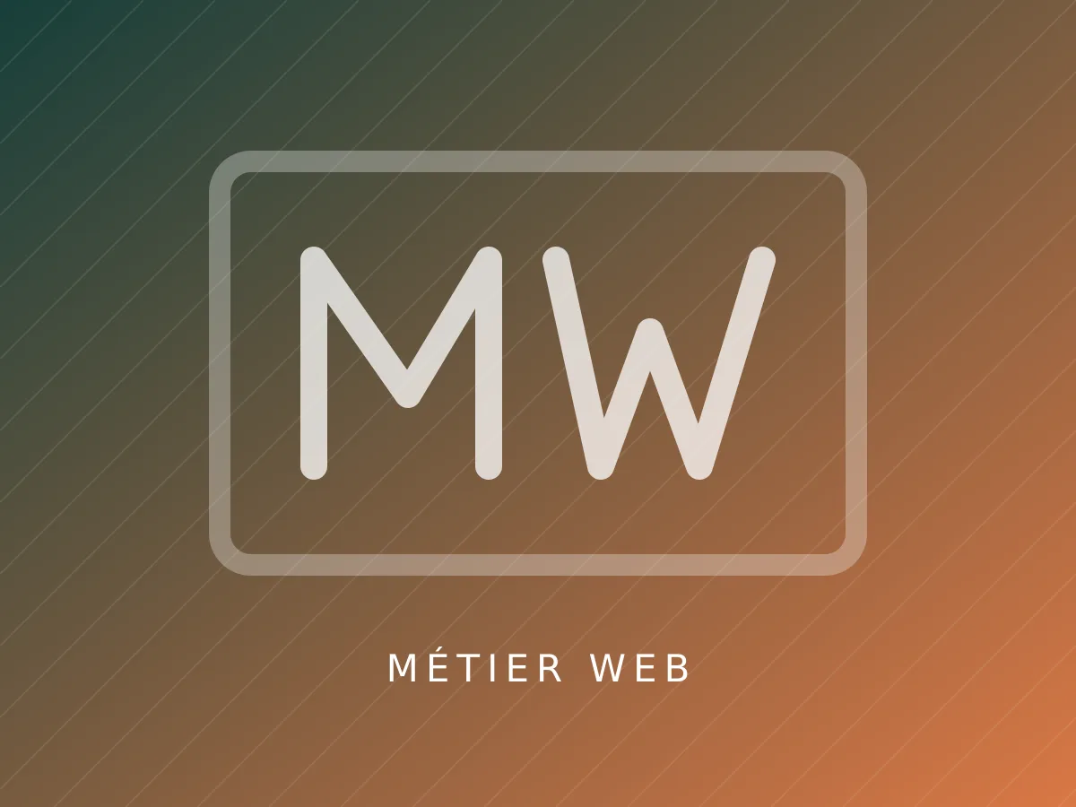 Identité visuelle temporaire de Métier Web